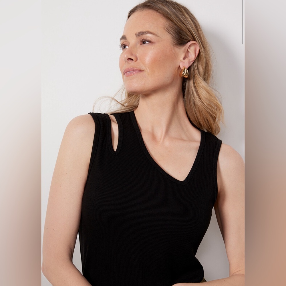LNA Talia Rib Tank Black